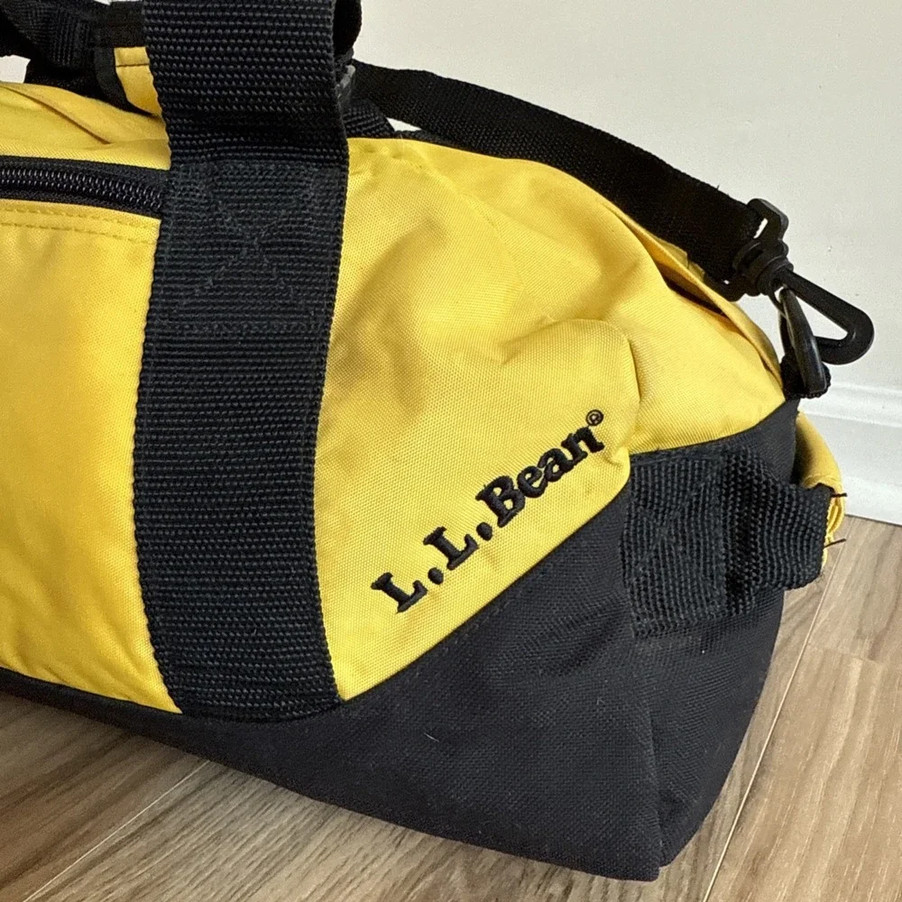 L.L. Bean Adventure Yellow Nylon Water Resistant Duffle Bag Carry On Bag 18